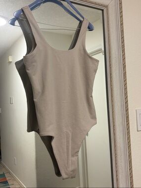 Vuori Sleeveless One-Piece Bodysuit - Cream